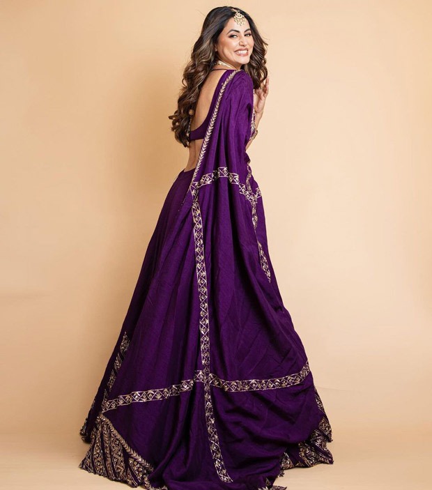 Hina Khan's purple lehenga worth Rs. 96,800 is a must-have for the wedding season wardrobe