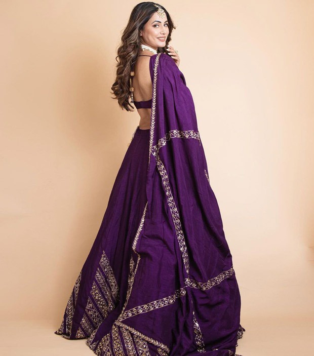 Hina Khan's purple lehenga worth Rs. 96,800 is a must-have for the wedding season wardrobe