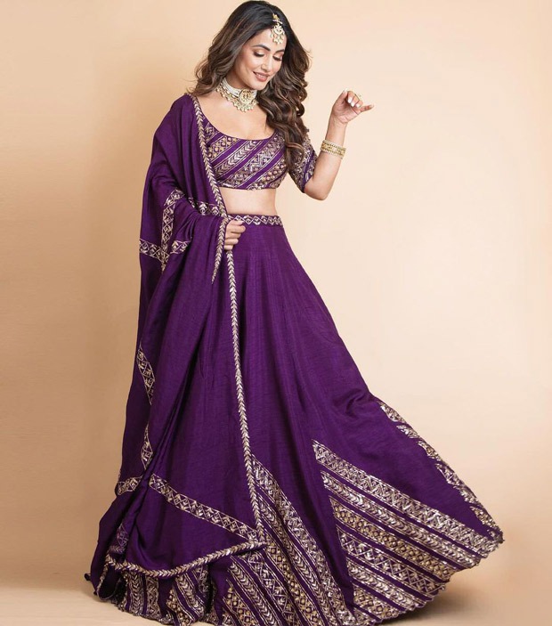 Hina Khan's purple lehenga worth Rs. 96,800 is a must-have for the wedding season wardrobe