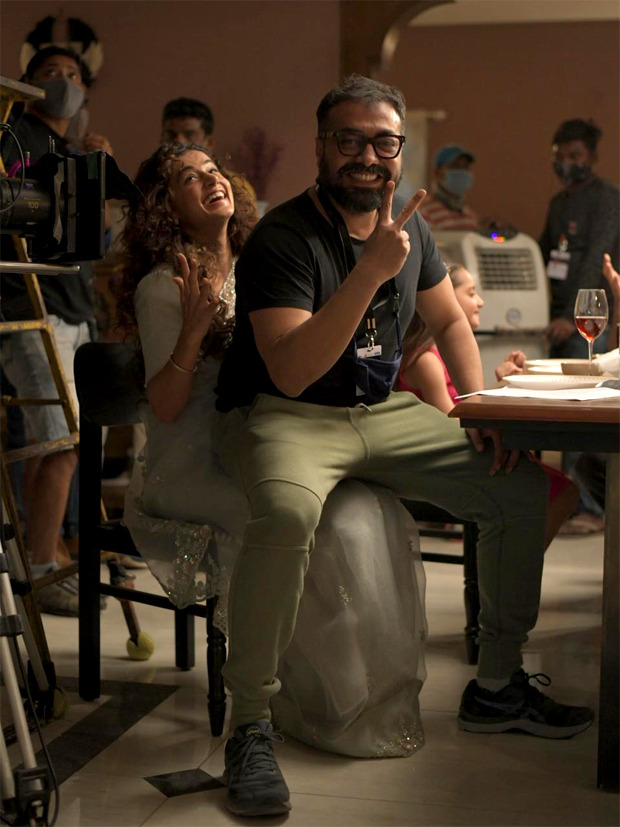 On The Sets: Taapsee Pannu and Anurag Kashyap look excited to restart the shoot of Dobaara