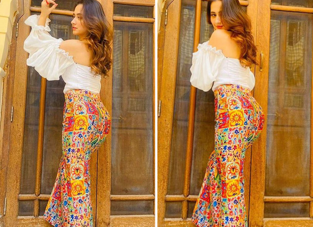 Sanjeeda Shaikh looks summer ready in white off-shoulder top and bohemian pants