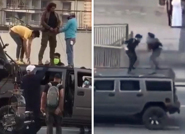 LEAKED: Videos of Shah Rukh Khan shooting a fight sequence atop a car for Pathan goes viral