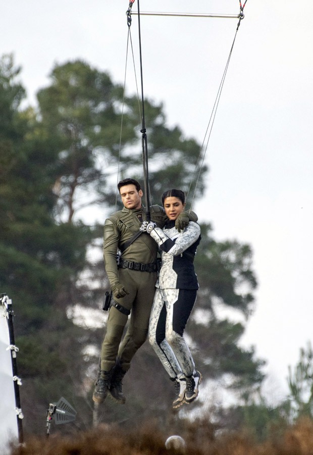 Priyanka Chopra and Richard Madden perform mid-air stunt in leaked pictures of Amazon Prime Video series Citadel